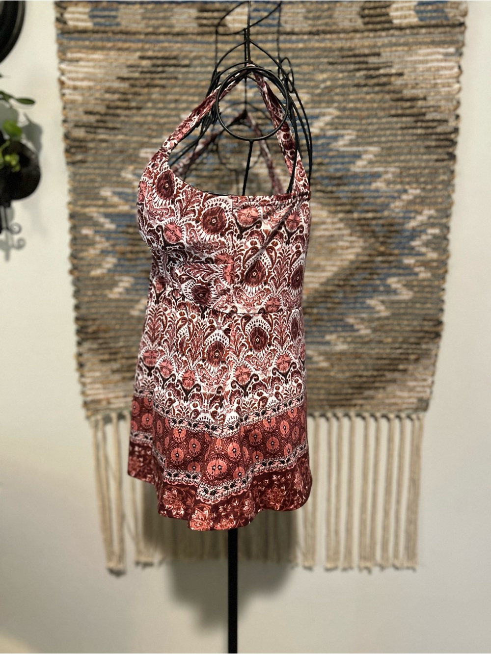 Blue Sol Bohemian Paisley Tie-Front Tank - Picture 5 of 10